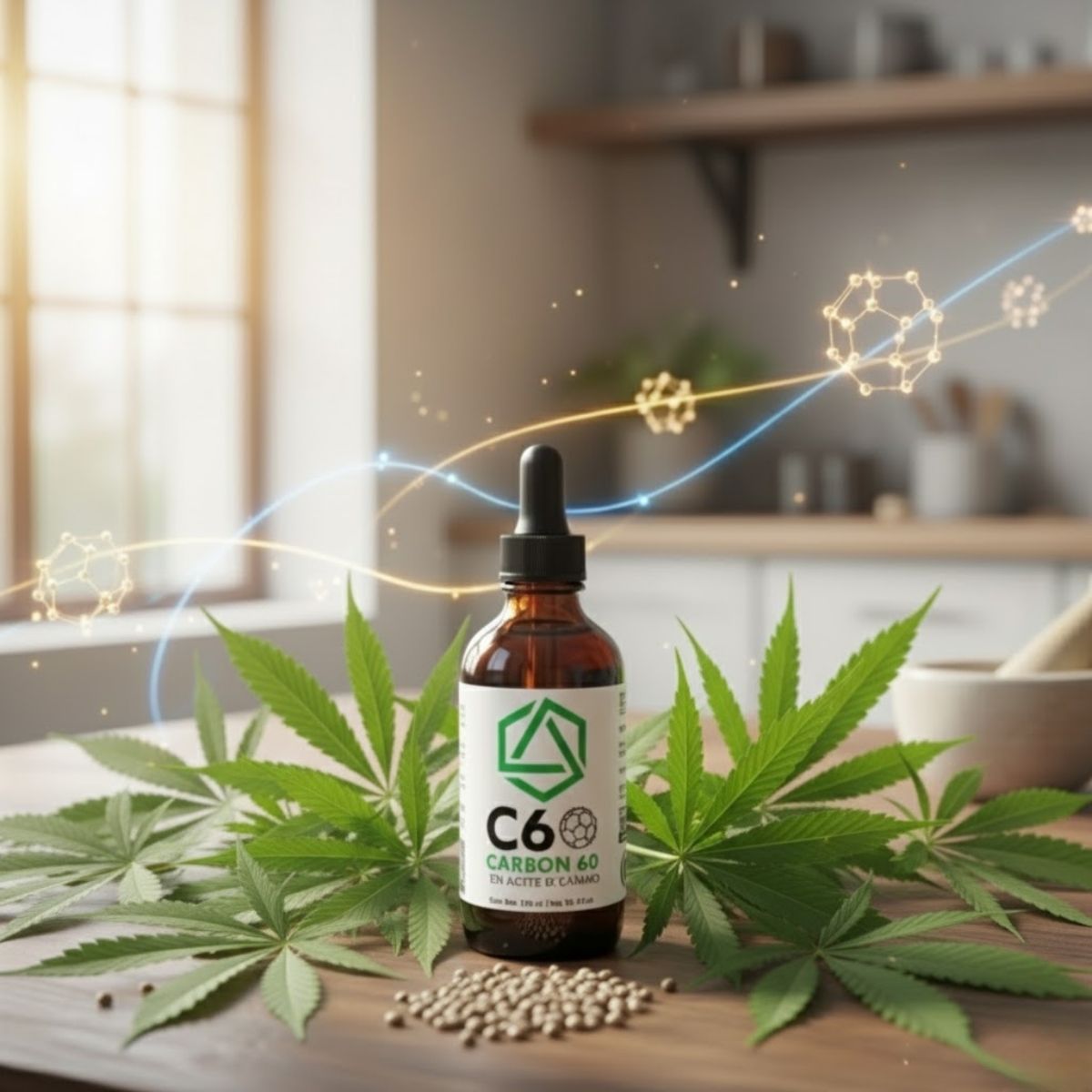 Carbón 60 con Aceite de Cañamo, 120 ML, Horux