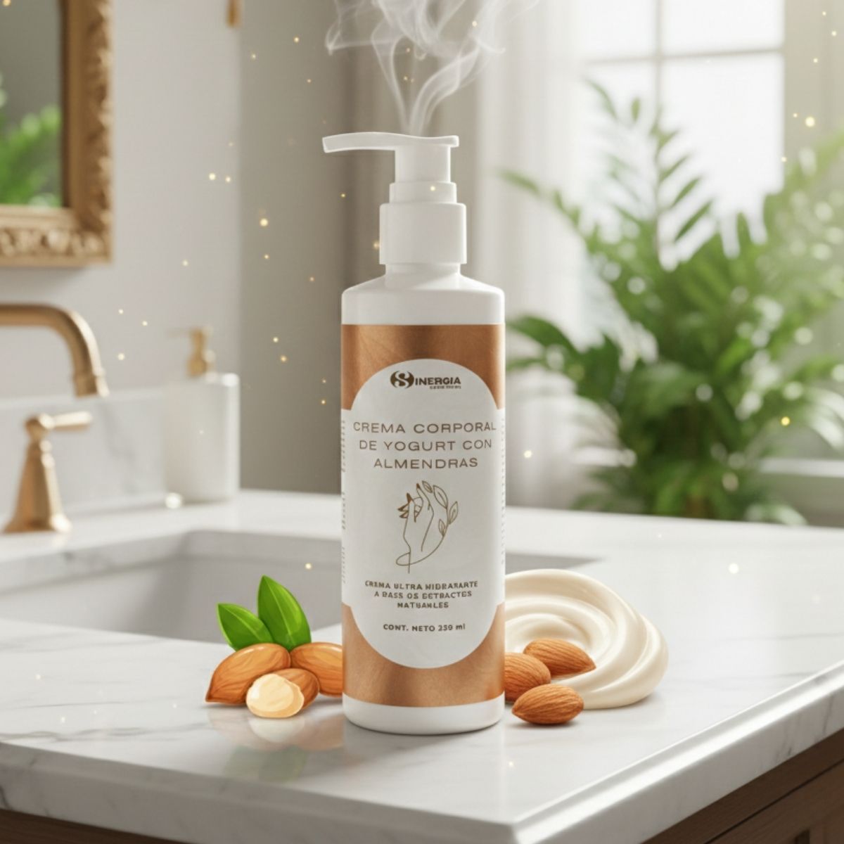 CREMA CORPORAL DE YOGURT CON ALMENDRAS
