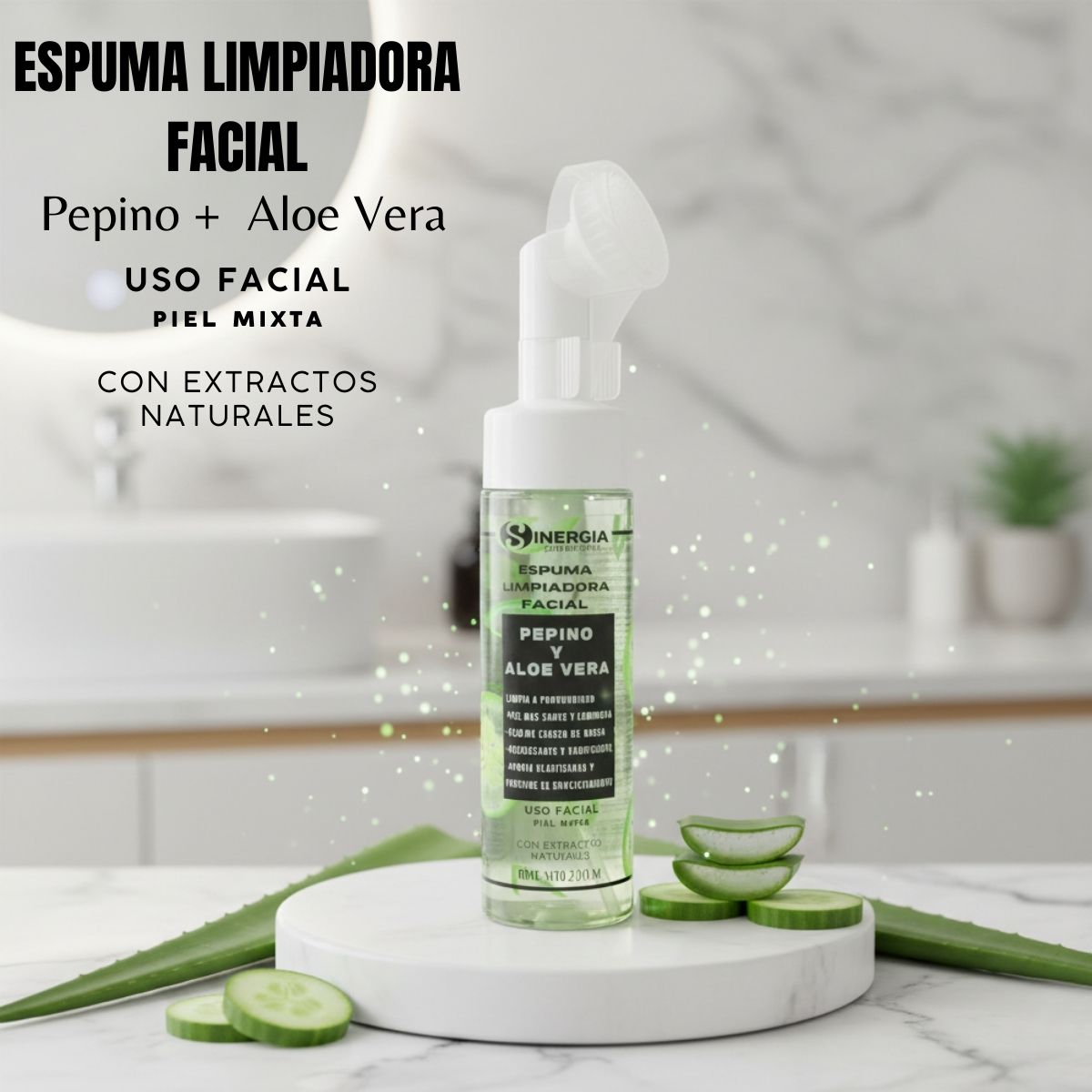 ESPUMA LIMPIADORA FACIAL CONTROL GRASA CALÉNDULA Y COLÁGENO 250 ML