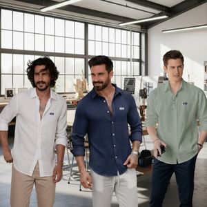 CAMISA PARA CABALLERO DE LINO CON ALGODÓN 1 PIEZA 