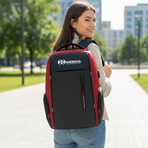 MOCHILA MULTIFUNCIONAL IMPERMEABLE CON PUERTO DE CARGA USB, AZUL