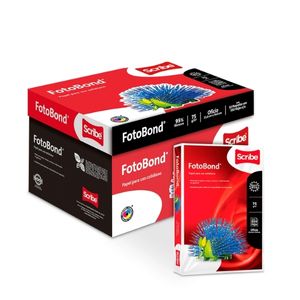 CAJA DE PAPEL FOTOBOND SCRIBE CARTA 10 PAQUETES CON 500 HOJAS C/U BLANCO