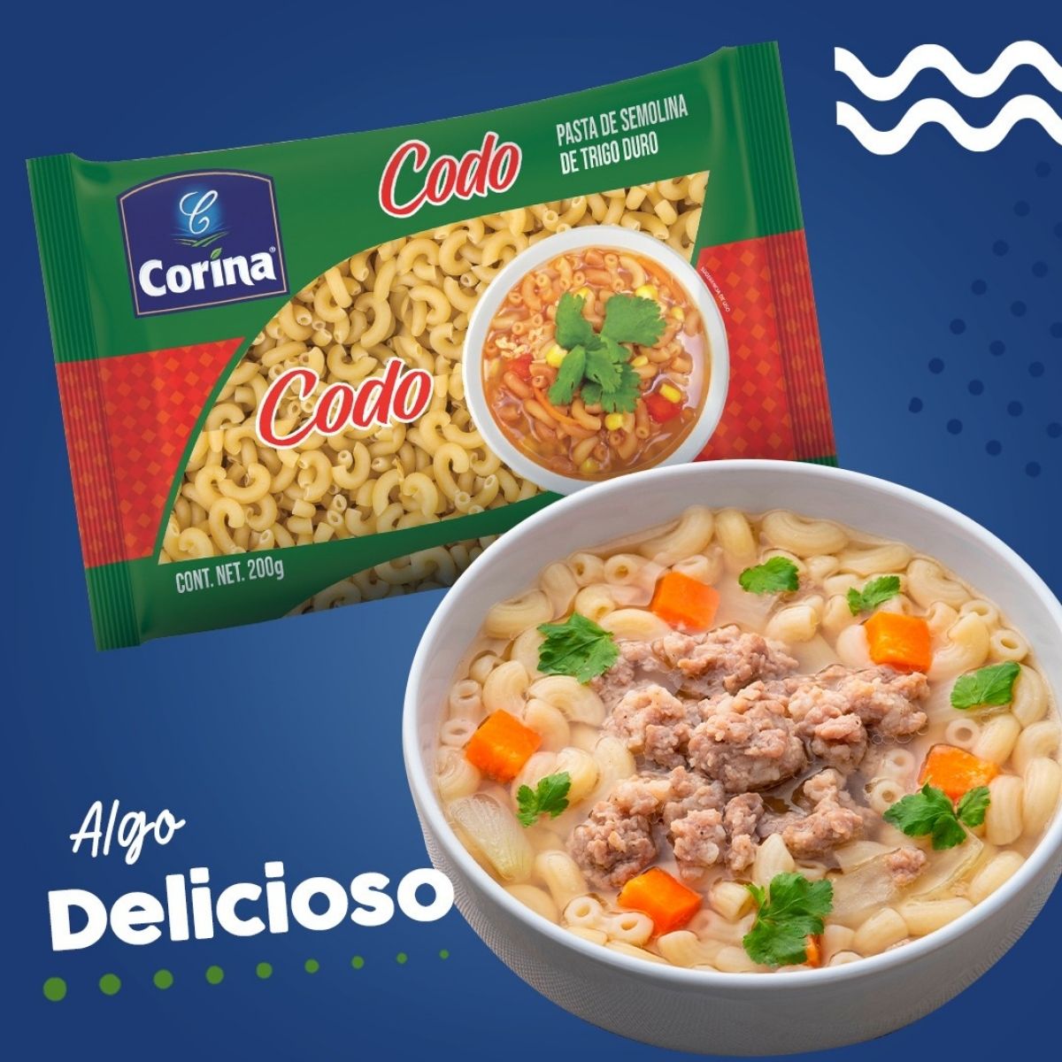 SOPA PASTA CODITO CORINA 200 GRS