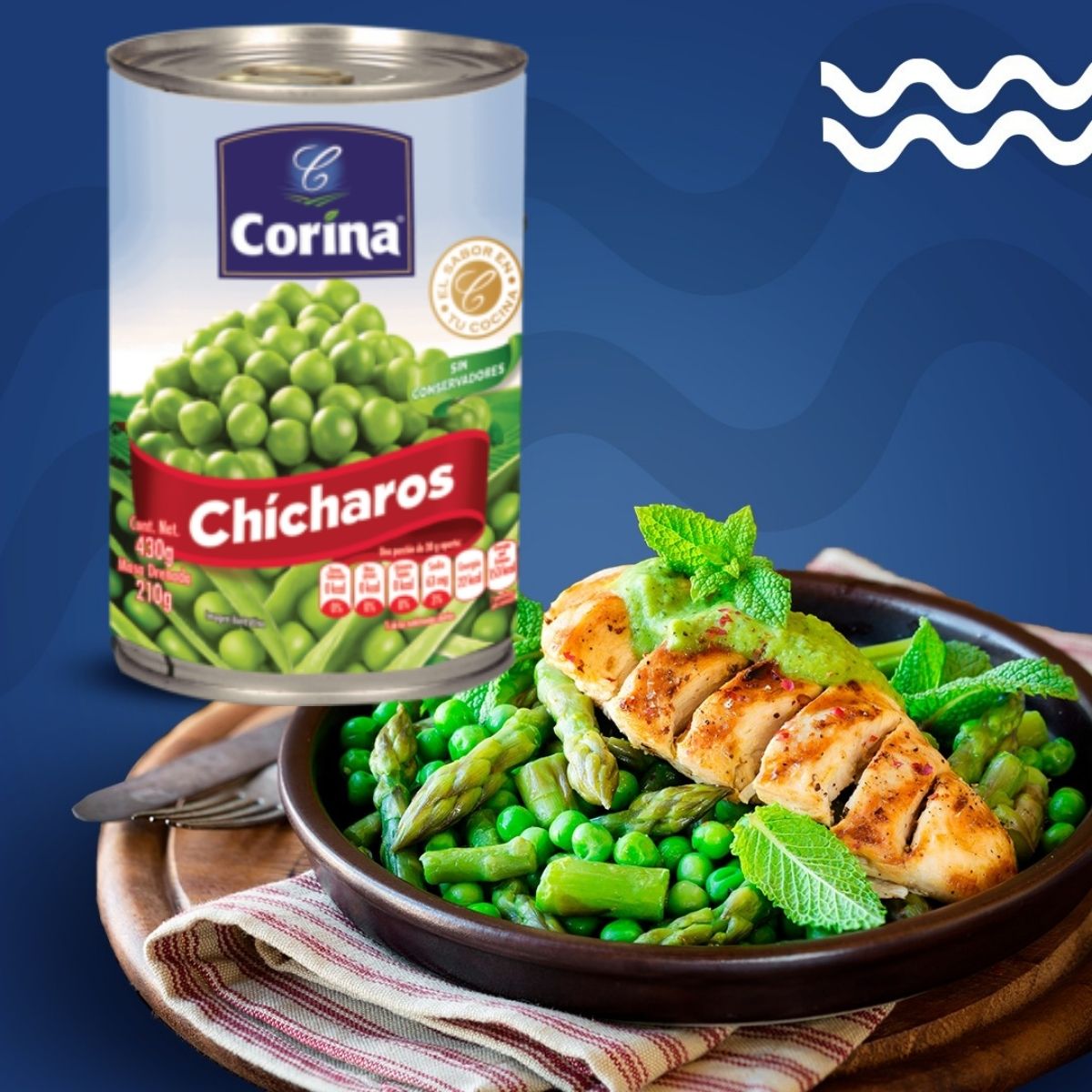 CHICHARO NATURAL CORINA 430 GRS. ABRE-FÁCIL