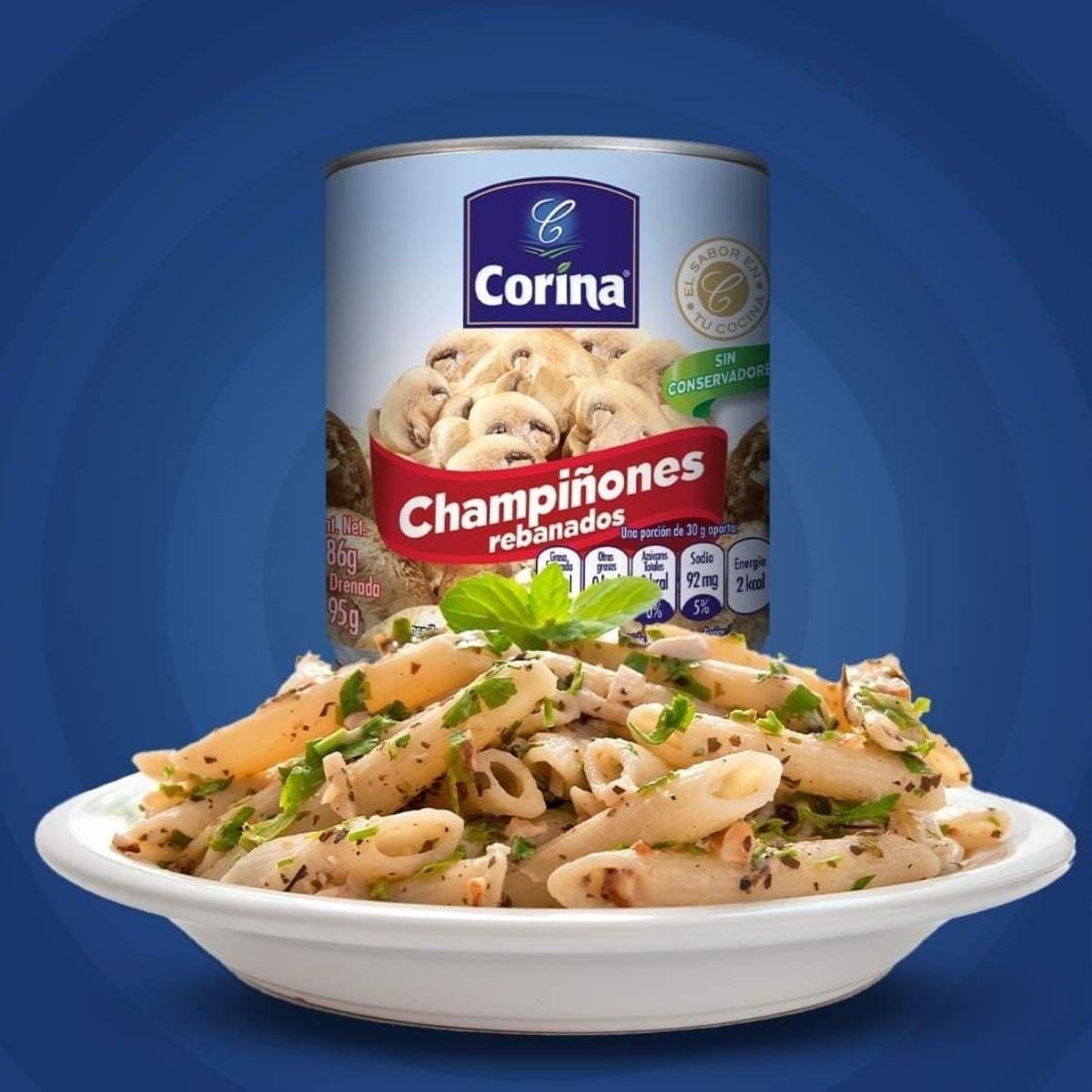 CHAMPIÑÓN REBANADO CORINA 186 GRS