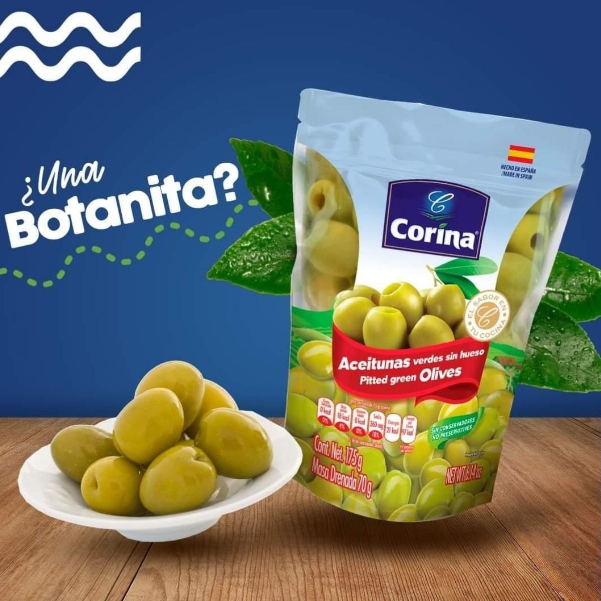 ACEITUNAS VERDES SIN HUESO 175 GRS