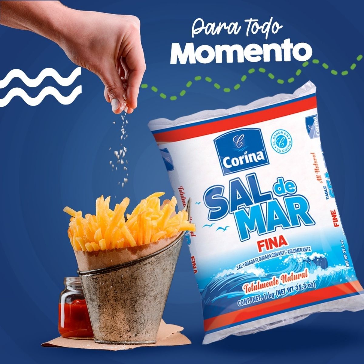 SAL DE MAR REFINADA CORINA 1 KG