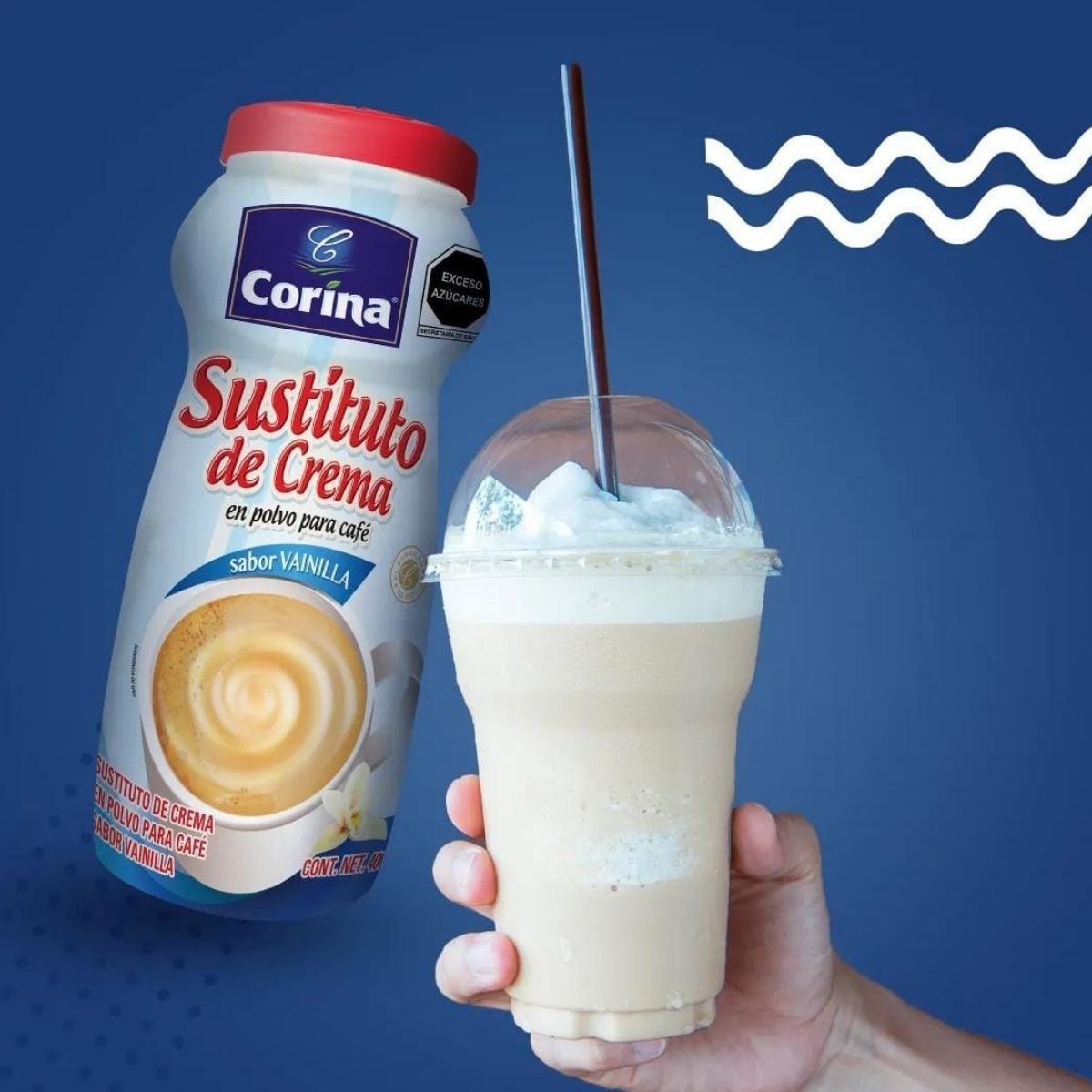 SUSTITUTO DE CREMA EN POLVO PARA CAFÉ SABOR VAINILLA CORINA 400 G