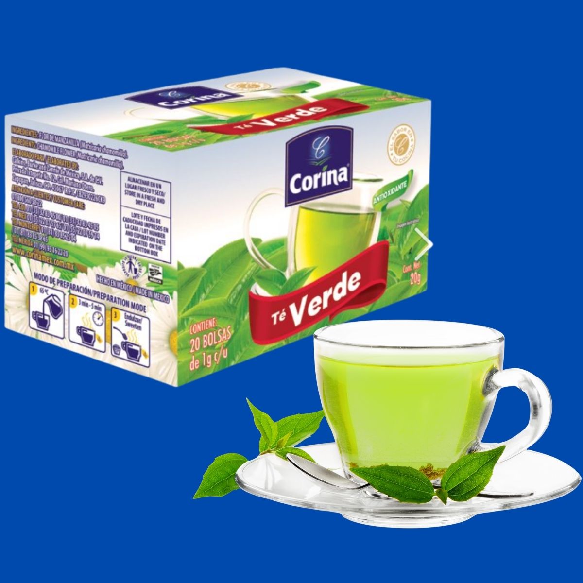 TÉ VERDE CON 20 BOLSAS