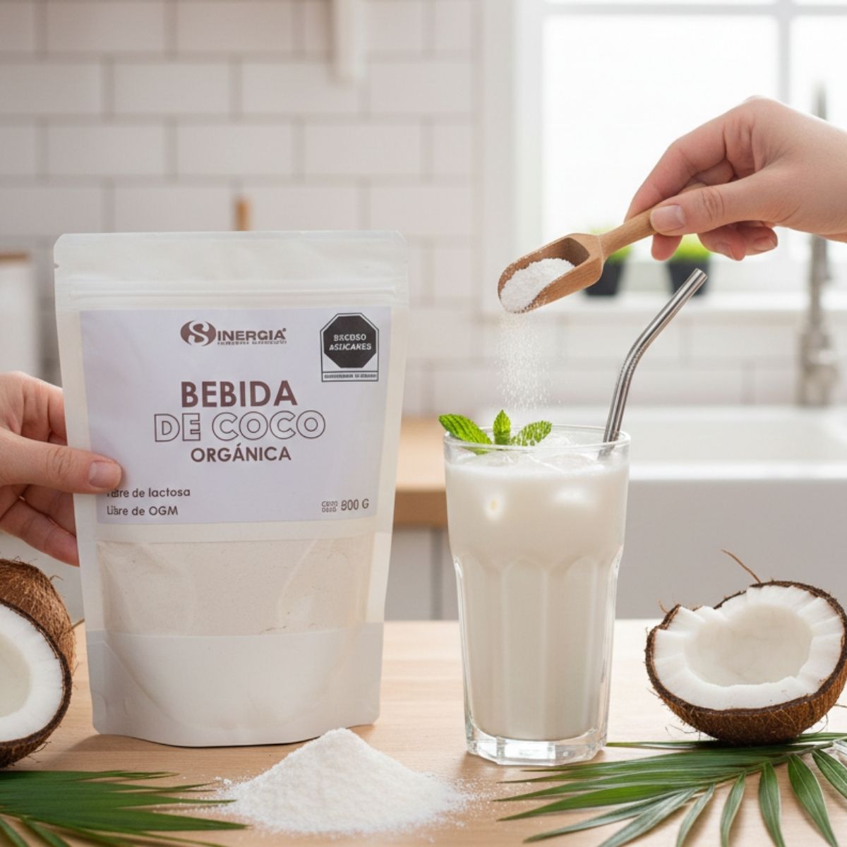 Bebida de coco orgánica, 500 g