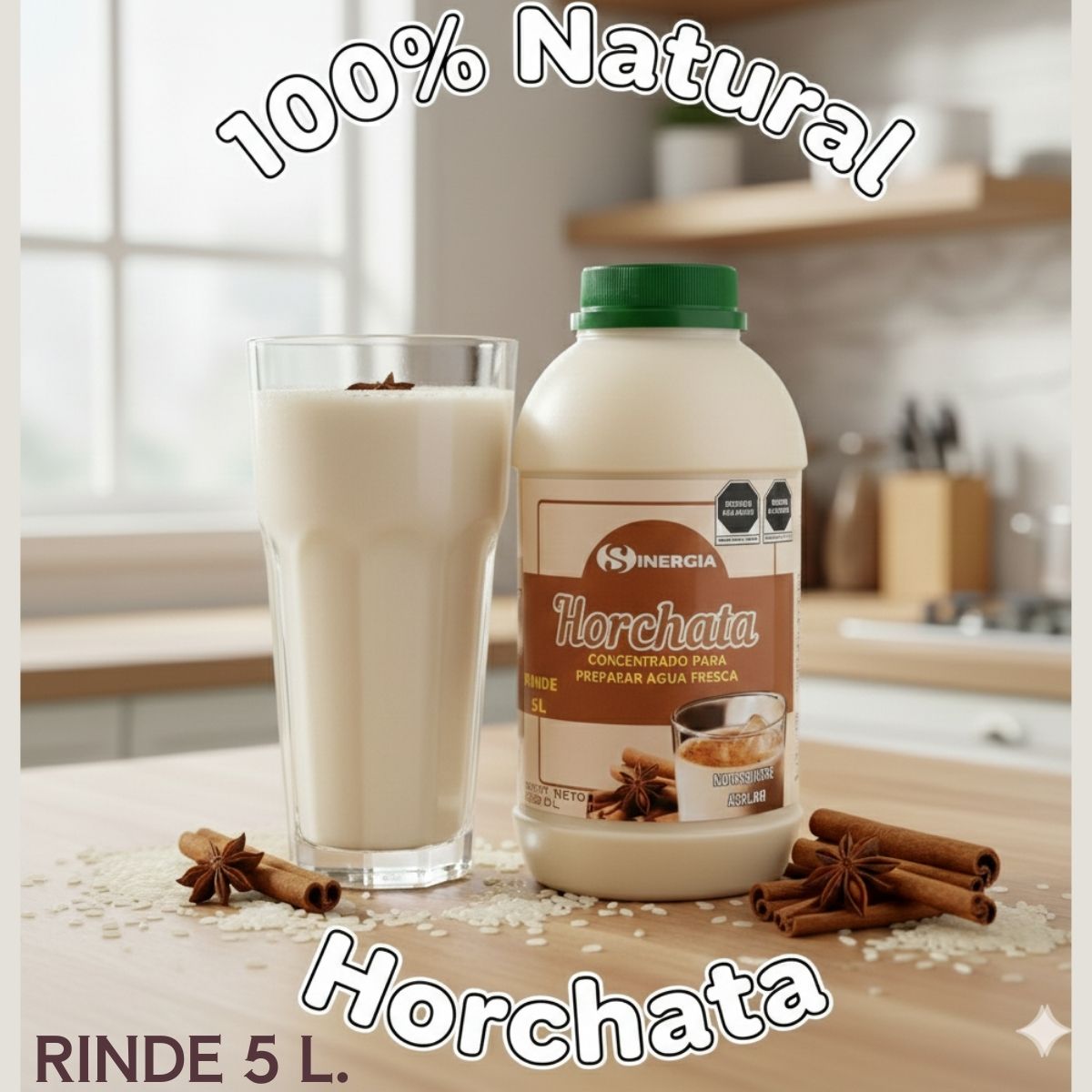 CONCENTRADO PARA AGUA, SABOR HORCHATA