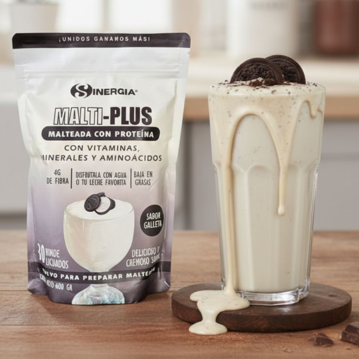 MALTI-PLUS MALTEADA CON PROTEÍNA 1 KILO, SABOR: GALLETA